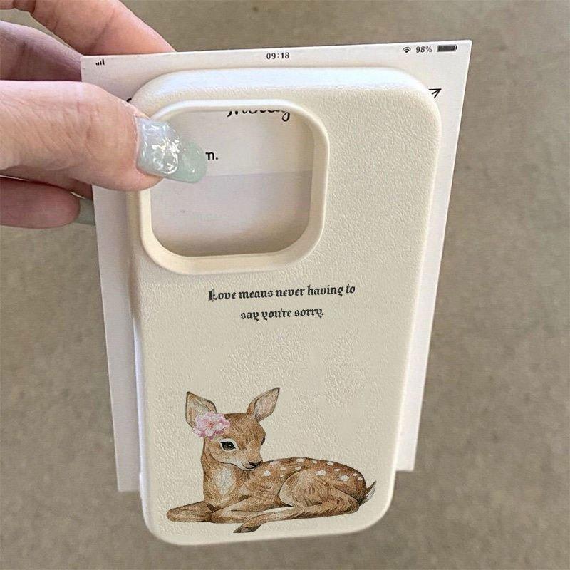 Creative English Letter Cherry Deer Pattern TPU Phone Case For iPhone 17 Pro Max Air 16 Plus 15 14 13 12 11 XS XR X 16E 17 Cover