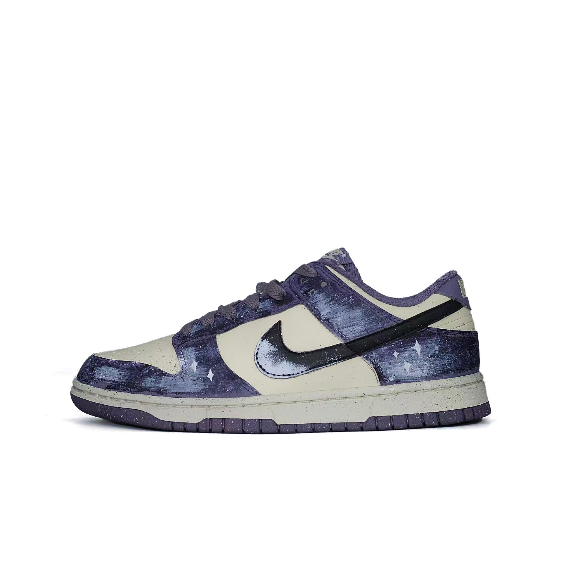 

Nike Dunk Galaxy Abrasion Resistant Low top Skateboard Shoes Unisex Black Purple Ecru FZ4349-100(Team1474-) 38