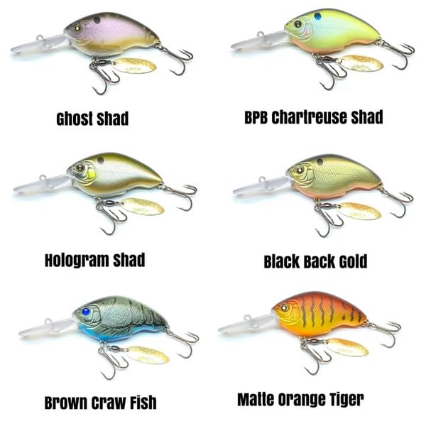 Nishine Lure Works Baby Chippawa DD Blade #2BPB Chartreuse Shad