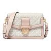 Michael Kors MK Jessie Monogram Color Block Flap Commuter Messenger Bag Women Shoulder Bag Vanilla-White Pink 30F9GI6L2B-173