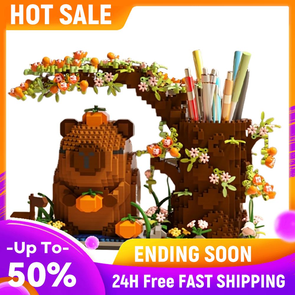 

1880 Pcs Capybara Building Block Pen Holder DIY Blocks Bricks Toys Multi-Function Desk Organizer Animal Theme Desktop Decoration China Mainland