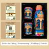 Embracing Rainy Delight Meena Print Copper Water Bottle Set | Handcrafted Tamba Bottle with 2 Glasses | Premium Copper Water Bottle