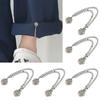 5Pieces Magnetic Pants Cuffs Fasteners, Pants Hems Fasteners Clip Strong Magnets Clip for Pants Trousers to Make Shorter