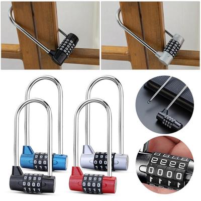Luggage Code Lock Password Padlock 4 Digit Combination Lock Lengthened Shackle Lock Gym Door Lock