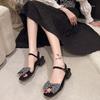 Sandale la modă și minimaliste 2024 Design nou de vară cu fluture și curea dreaptă Sandale ușoare antiderapante cu toc înalt