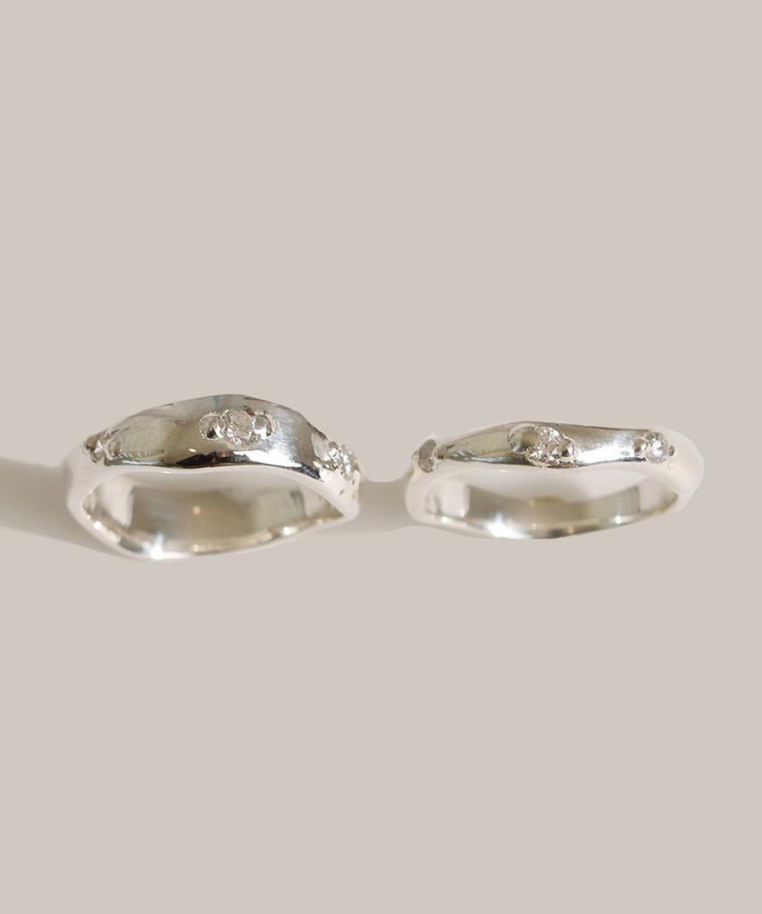 Jnui Organic Wave Ring Silver L
