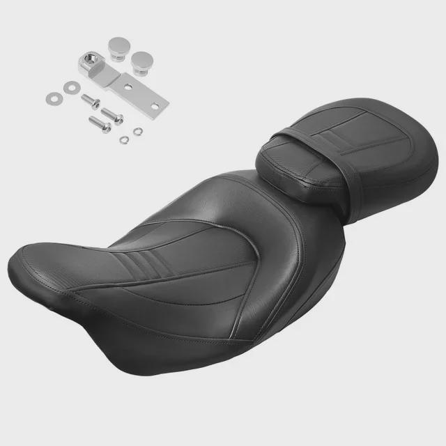 Fits Harley CVO Street/Road Glide, Road King Models 2009-2021; Modified Double Light Front/Rear Seat Cushions.