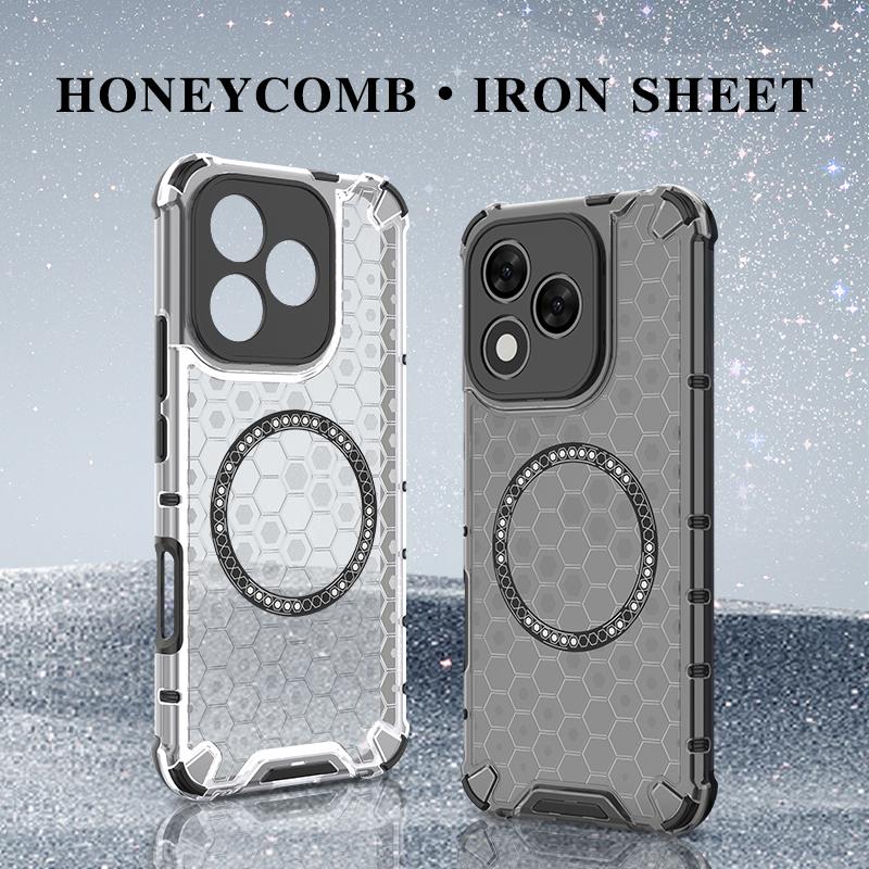 For Honor 400 Lite 5G Case Compatible with MagSafe WANLONFENG FC Series TPU+PC Phone Cover with Tempered Glass