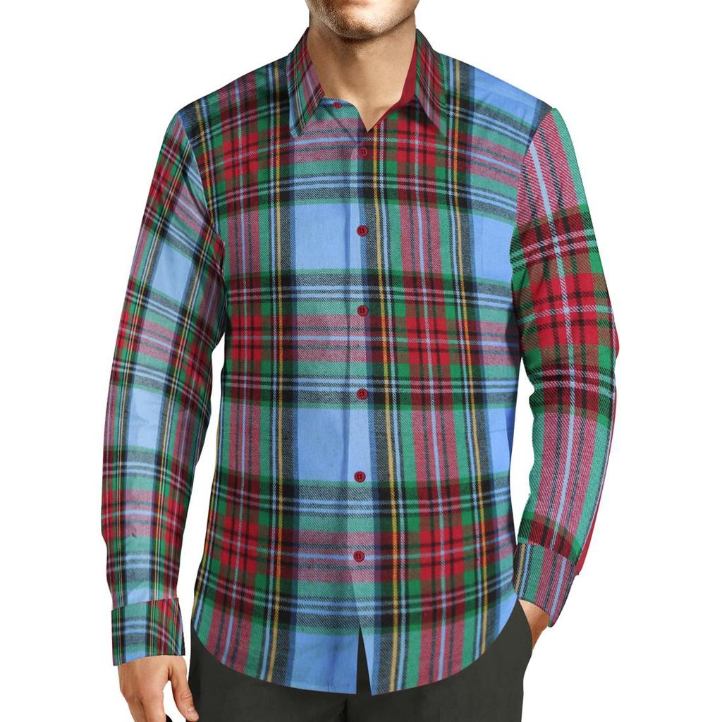 Bigreams Miękka tkanina koszulowa w kratkę z nieszytym wykończeniem w kolorze brzoskwiniowym