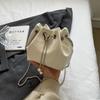 Fashionable Luxury Handbag with Pleated Bucket Shape, Simple Chain Crossbody Bag