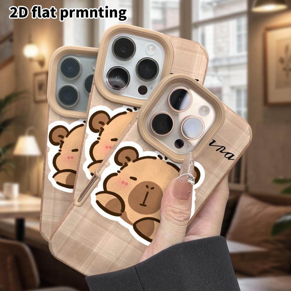 Phone Case: Lambskin 2D Flat Samsung Galaxy A34 A35 M05 M06 S20 S22 S21 FE Plus 5G Protective Case, Capybara, Christmas and Halloween Gift