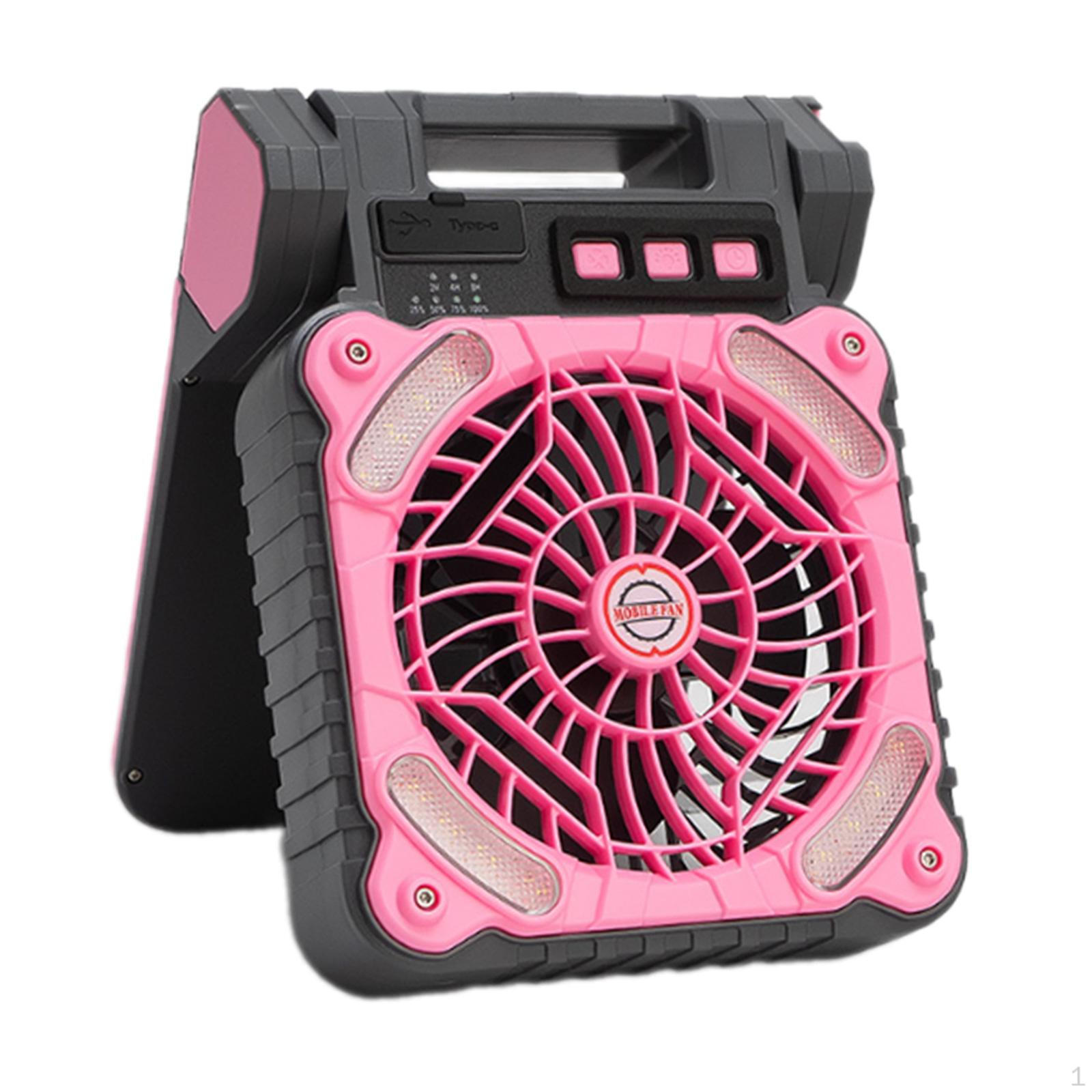 

Кемпинговый вентилятор-фонарь светодиодное освещение на солнечных батареях мощный ветряной перезаряжаемый настольный тент розовый