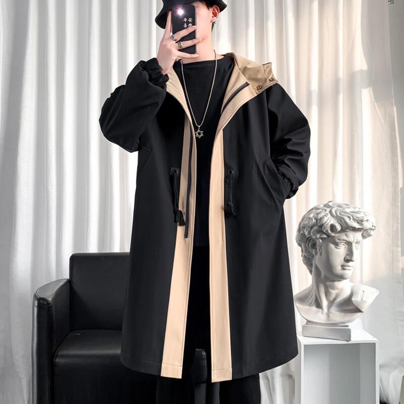 ROMON Men's Autumn/Winter Mid-Length Trench Coat