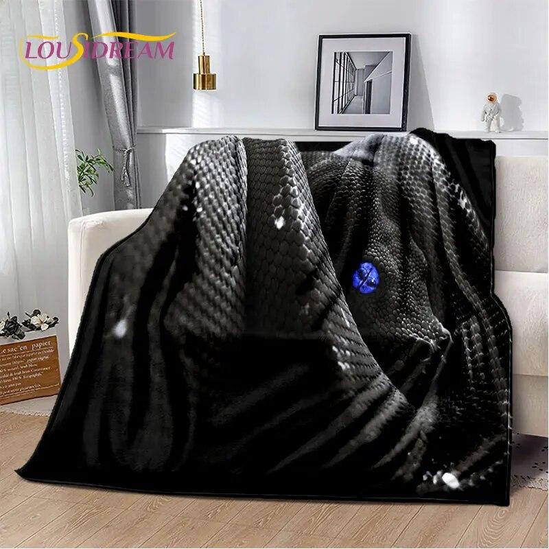Gothic Horrible Snake Serpent Soft Plush Blanket,Flannel Blanket Throw Blanket for Living Room Bedroom Bed Sofa Picnic Cover Kid