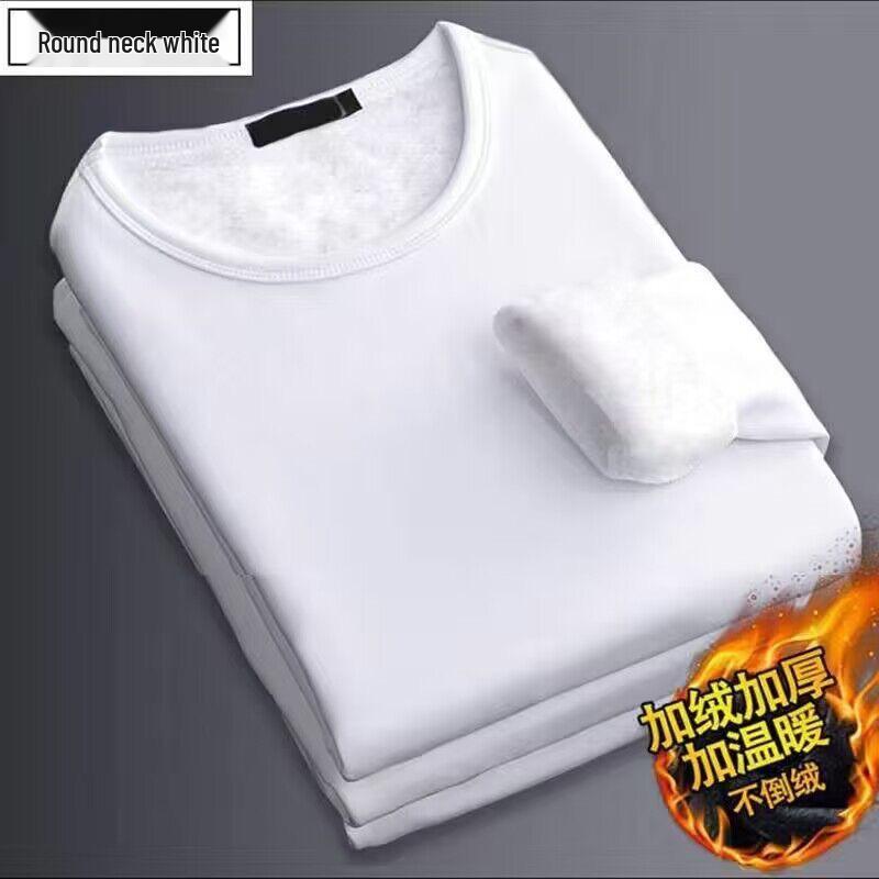 Men's Plus Velvet Thick Warm Long-Sleeve T-Shirt for Fall/Winter