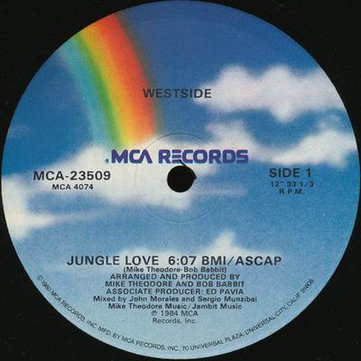 12-Zoll-Schallplatte WESTSIDE - Jungle Love MCA23509 MCA Records 1984 US Rap & Hip-Hop/R&B Gebraucht