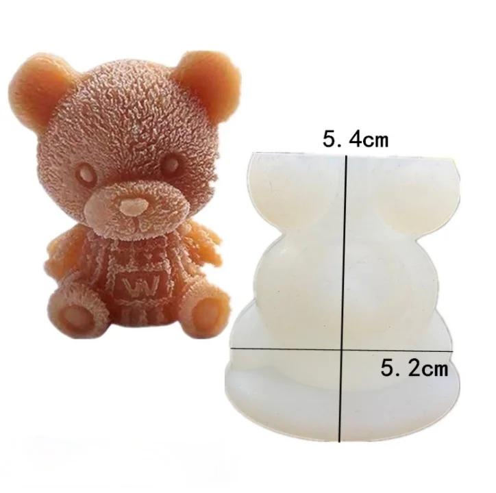 

3D Ice Cube Maker Little Bear Shape Chocolate Cake Mould Tray Cream DIY Tool Whiskey Wine Cocktail Silicone Mold