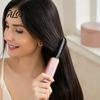 Portable Hair Care Tool Mini Straightener for Bangs, Cordless Brush Root Lift Wireless Styling & Frizz Control, USB Rechargeable Electric