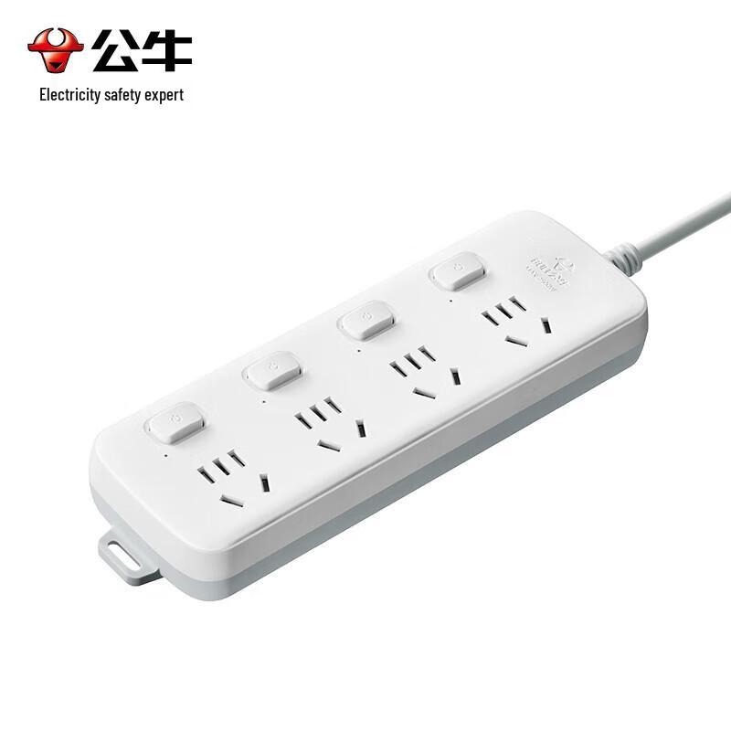 

Bull 4-Outlet Individually Switched Power Strip