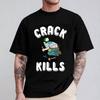 Retro Crack Kills Funny Plumbing Plumber Men Women T-Shirt Unisex T-Shirt