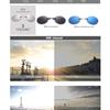 Clip On Nose Glasses Sunglasses Round Rimless Clip-On Driving Glasses Vintage Women Men Eyeglasses UV400 Eyewear Accessories 1PC