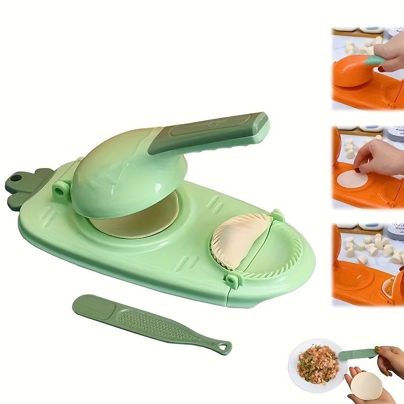 2in1 Manual Dumpling Maker Dough Press Ergonomic Handheld Food Grade Plastic Kitchen Tool for Dumplings, Empanadas, Pies No Electricity Needed