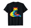 Tie-dye Fox Rainbow Print Prairie Vixen Hippie Peace Gift T-Shirt