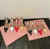 Fashion 2025 Fairy Style Summer Sexy And Versatile Transparent Half-Slipper Women'S Pointed-Toe Thin-Heeled High-Heeled Sandals Slipper