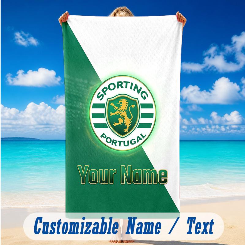Beach Towel Custom Name Text, Quick Dry Large Towel For Beach HomeSporting CP