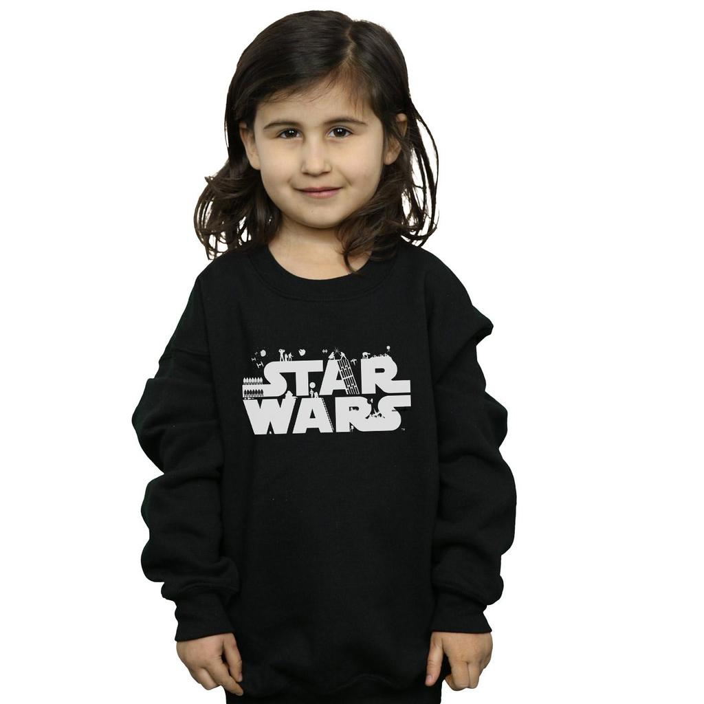 STAR WARS Girls Minimalist Logo Sweatshirt