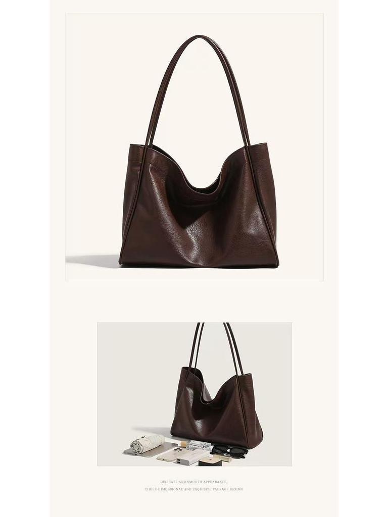 Millard Weiches Leder-Tote - Retro Pendler-Schultertasche für Mutter und Kind, Großes Fassungsvermögen, Vielseitig für 2025.