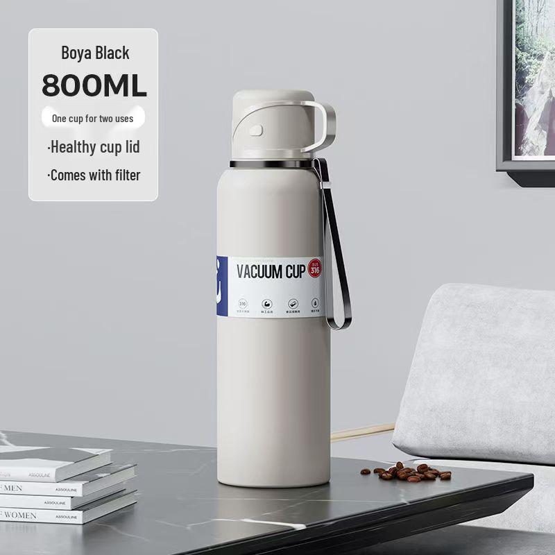 Water Steel Insulated 316 Stainless Bottle With Smart Temperature Display Extra Large Capacity For Men