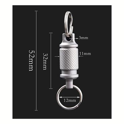 BHBL Titanium Quick Release Swivel Keychain, Pull Apart Detachable Keychain Heavy Duty Car Key Holder 2Pcs