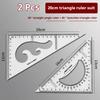 Triangle Ruler Measurement Tool Isosceles Triangle Hand-drawn Triangle Board Professional Square Protractor Woodworking Tools