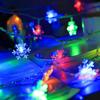 Dazzle Bright Christmas Snowflake String Lights, 2 Pack Total 100LED 50FT Battery Operated Christmas Lights with 8 Lighting Modes for Indoor Outdoor