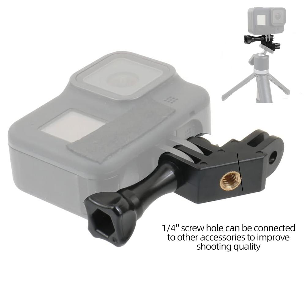 90° Vertical Adapter Tripod Mount for GoPro Hero 13 12 11 10 9 Insta360 SJCAM SJ4000 AKASO DJI OSMO Action Camera Accessories