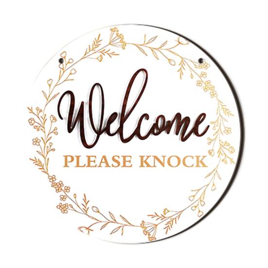 Pine Wood Double-Sided Reversible Hanging Sign, Business Open Closed Sign, Holiday Decor with Rope Hanging No Drill for Office Home Use