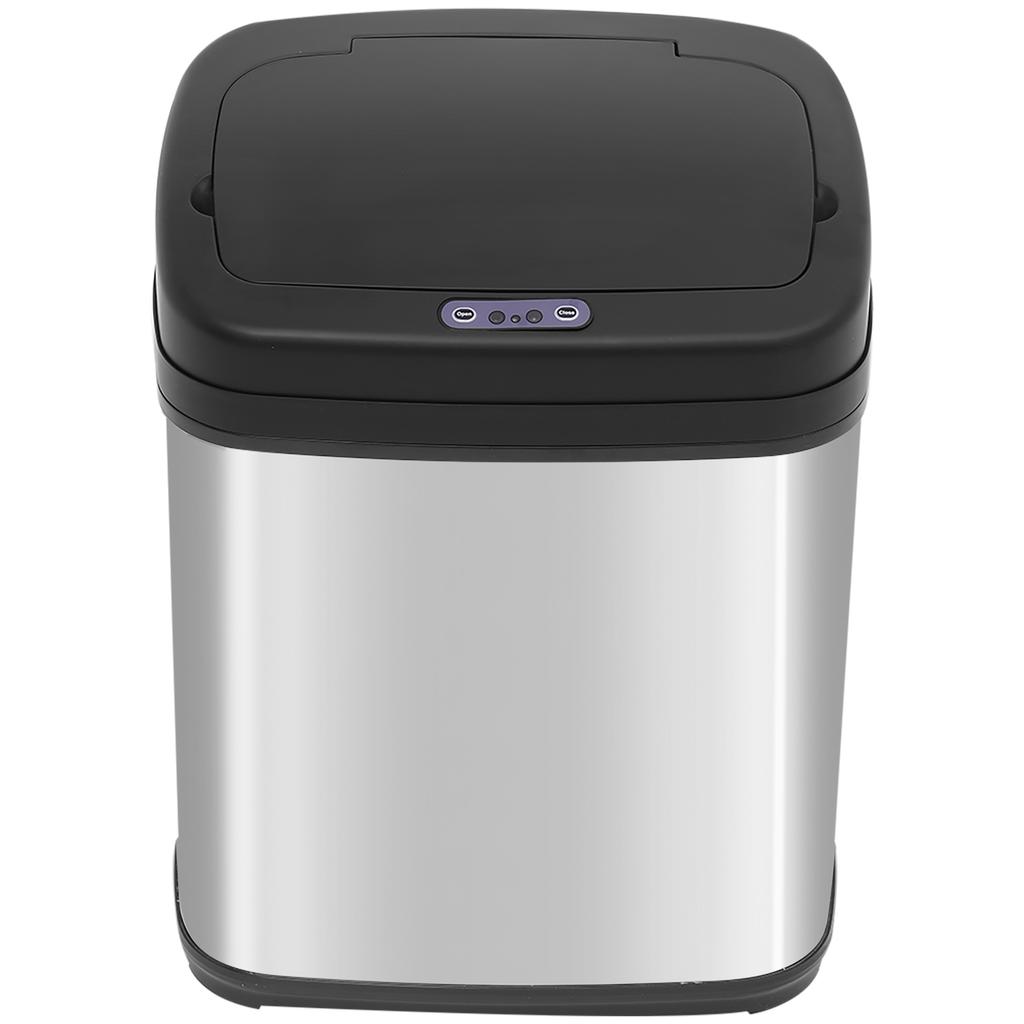 Sensor Trash Can 20L Stainless Steel Automatic Trash Can with Motion Sensor, Inner Bucket 33 X 25 X 42.5 Cm Silver+Black