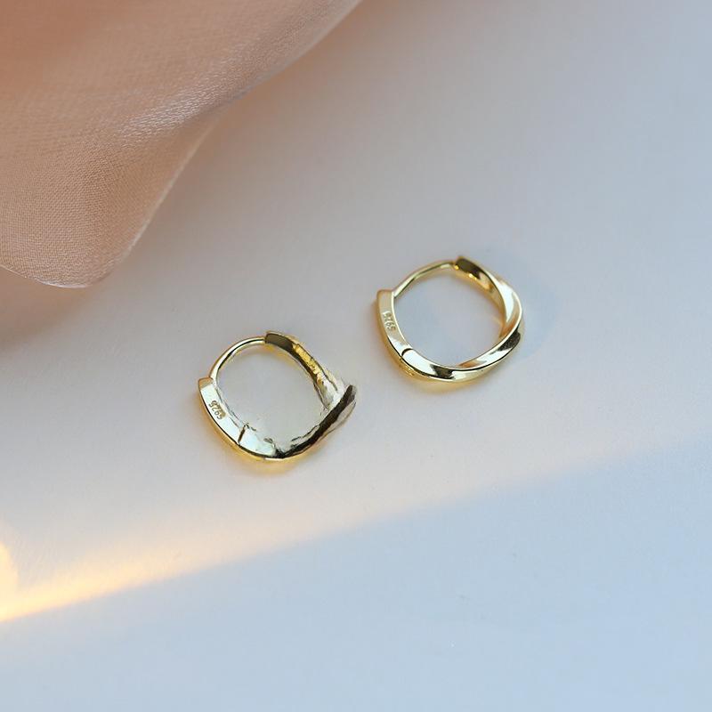 

Silver Unisex Circle Earrings Lightweight Simple Luxurious Plain Earrings Decorative Silver Earrings Ear Holes for Ear Care золотий