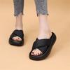 Slippers outer wear New summer new muffin thick bottom non-slip cross belt soft bottom casual beach cool slippers