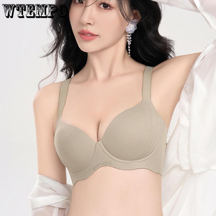 Underwear Women's Soft Steel Coil Lace-back Bra Anti-sagging Top Support Seamless Bra Push Up Bra