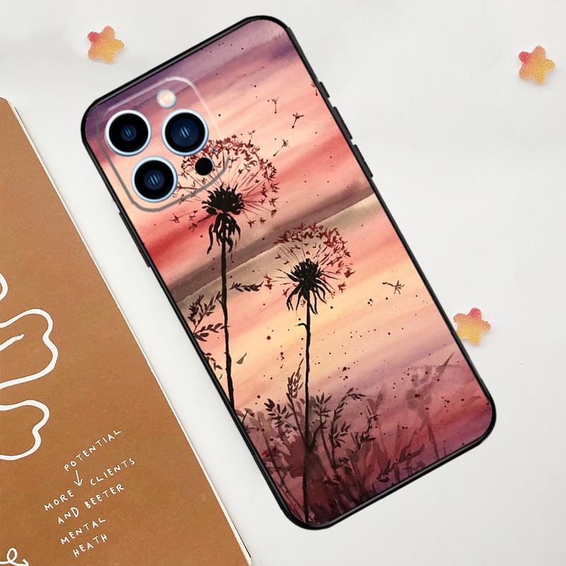 Dandelion Case For iPhone 11 12 13 14 15 16 Pro Max 15 16 Plus 13 12 Mini X XS XR Cover