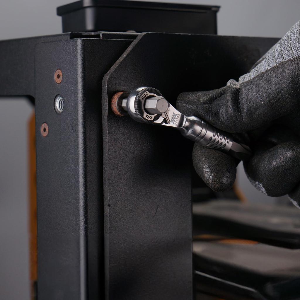 711L Mini Chiave a Cricchetto TG La Più Piccola del Mondo 1/4 di Pollice Chiave a Cricchetto EDC, Acciaio Inossidabile, Compatibile con Punte a Doppia Testa