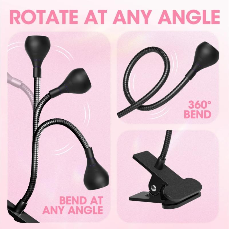 Nail Dryer Light UV Nail Lamp 395nm Wavelength Clip-on Desk Mini USB For Gel Nails Ongle Manicure Salon Tools