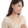 Guarantee Genuine Pearl Necklace and Earrings Set or Earrings Set 8mm Length 50cm for Ceremonial Occasions [Quality Included] (piercing)
