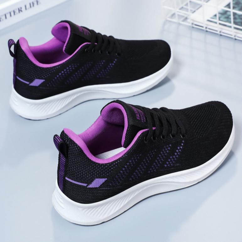 Mesh Shoes Women Lightweight Sneakers Women Anti-slip Fashion Breathable Flat Lace-up Casual Sports Shoes Women