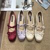French Evening Bow Slippers Mary Jane Shoes Women's 2025 New Summer Soft-soled Muller Shoes with Skirt Single Shoes