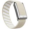 Suitable for Whoop 5.0 Mg Wristband Strap W  Leather Nylon Woven Elastic Whoop Sports Replacement Strap Gold Silver Metal