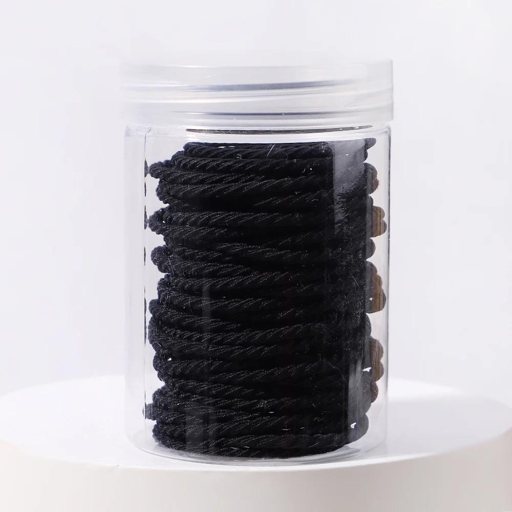 50Pcs/Box Simplicity Hair Band High Elasticity Rubber Band for Women Durable Hair Rope Canned Headband High Ponytail Hair Ties