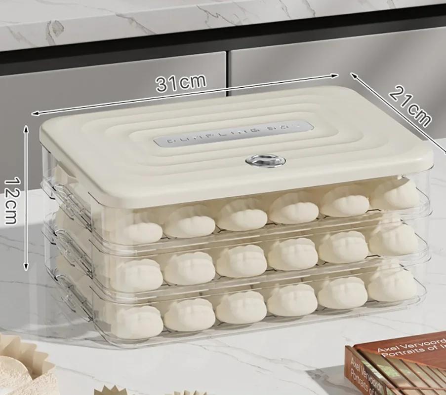 Multi-Layer Dumplin Box Freezing Storage Box Refrigerator Frozen Dumpling Wonton Boxes Fresh-Keeping Box Kitchen Accessories